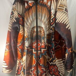 Colorful Feather Pattern Jacket